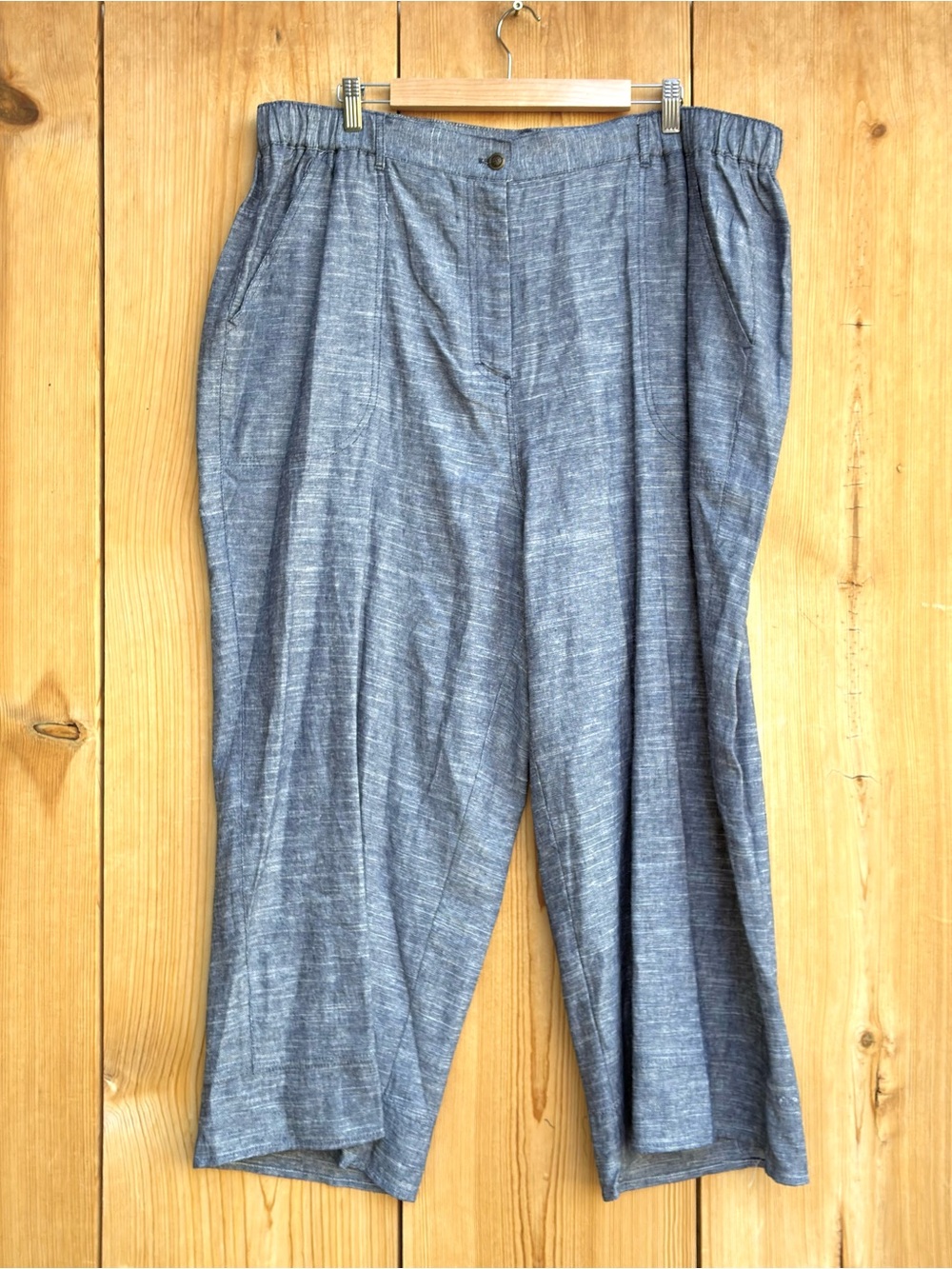 Max Studio NWT Blue Linen Blend Pants Sz 2X